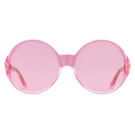 gucci square pink sunglasses|gucci round pink sunglasses.